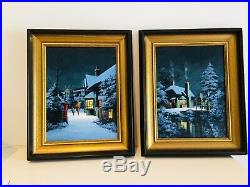 Original Oil on Canvas x2 by Alan King with Certificate from Artist Very rare