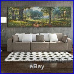 Original Oil painting on Canvas Lanscape Green Forest Art for Living Room Decor