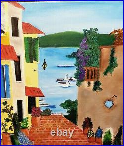 Original- One of a Kind- Oil on Canvas-Sicily Signed-COA-Listed Artist
