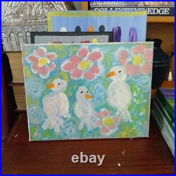 Original Painting Acrylic On Canvas 11x14 Untitled IHF