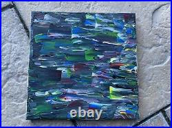 Original Painting Art By Aaron Goodwin 1/1 Canvas Size 10x10 Color Brush Strokes