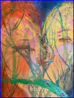 Original Painting Love Under Water 20x20 Oil on Canvas