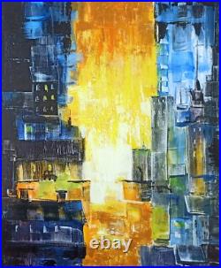 Original Painting New York City Acrylic on Canvas 60X50cm Cityscape Original Art