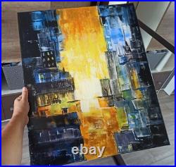 Original Painting New York City Acrylic on Canvas 60X50cm Cityscape Original Art
