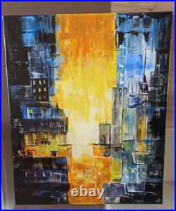 Original Painting New York City Acrylic on Canvas 60X50cm Cityscape Original Art