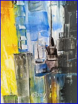 Original Painting New York City Acrylic on Canvas 60X50cm Cityscape Original Art