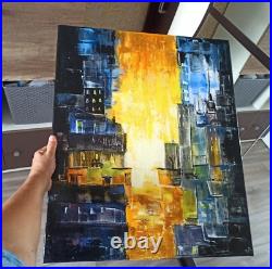 Original Painting New York City Acrylic on Canvas 60X50cm Cityscape Original Art