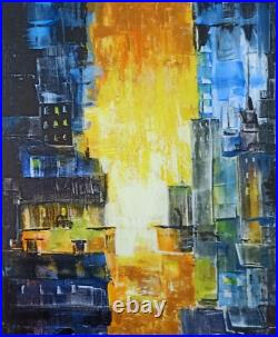 Original Painting New York City Acrylic on Canvas 60X50cm Cityscape Original Art