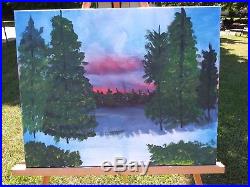 Original Painting On Canvas My Take On A Bob Ross