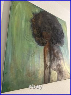Original Painting by Emerging 15-YEAR-OLD Artist Contemporary Afro Art Signed