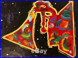 Original Peter Max GRAMMY Acrylic on Canvas with Certificate