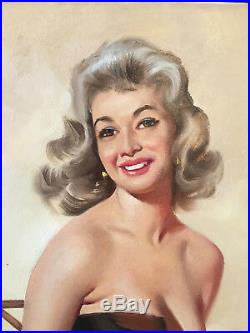 Original Pin Up Painting Donald Rusty Rust Oil on Canvas 24x30 Pinup Gayle