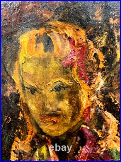 Original Quality Art Expressionism Cubism Surreal Face Girl On Canvas
