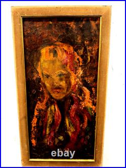 Original Quality Art Expressionism Cubism Surreal Face Girl On Canvas