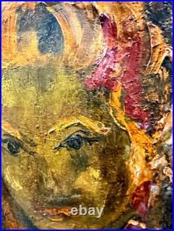 Original Quality Art Expressionism Cubism Surreal Face Girl On Canvas