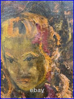 Original Quality Art Expressionism Cubism Surreal Face Girl On Canvas