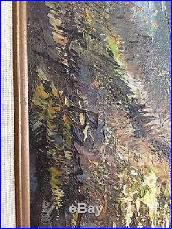 Original ROGER BROWN Winter Landscape Oil Painting on Canvas 20 x 16