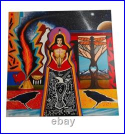 Original Raven Redfox Painting 2015 From the Estate of Lisah Runninghorse