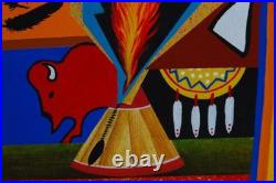 Original Raven Redfox Painting 2015 From the Estate of Lisah Runninghorse