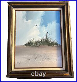 Original Rex Duggar Acrylic Painting on Canvas'Dune Shoreline' Framed 26 X 22