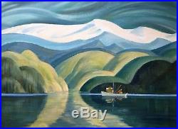 Original Ronald Jackson (1902-1990) Oil on canvas board 1980 Modernist Canadian