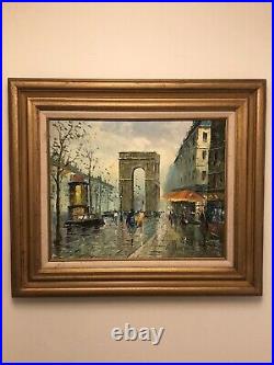 Original Rossini Oil Painting on Canvas Arc De Triomphe
