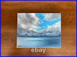 Original Seascape Oil Painting On Canvas Peace Ocean Artwork Landscape Art 8x10