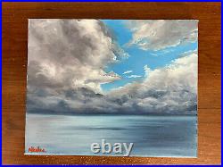 Original Seascape Oil Painting On Canvas Peace Ocean Artwork Landscape Art 8x10