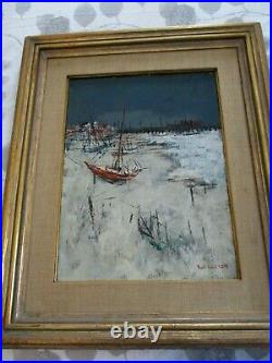 Original Signed Sol Wilson Oil On Canvas Painting The Beach Provincetown Mass