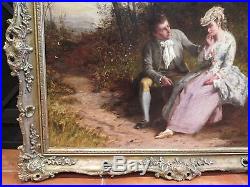 Original Signed William Bromley The Proposal Framed ANT Oil On Canvas Art Paint
