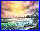 Original-Signed-and-Dated-Seascape-Oil-Painting-Art-16x20-Canvas-Bob-Ross-Style-01-nxw