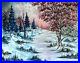 Original-Signed-and-Dated-Winter-Oil-Painting-Art-24x30-Canvas-Bob-Ross-Style-01-nqyl