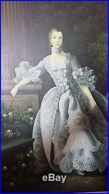 Original Signed by Patierno Oil on Canvas Painting Lady in White dress