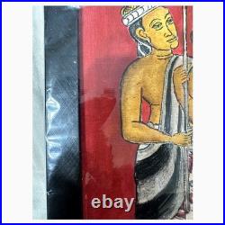 Original Sri Lankan Buddhist Art Jathaka Painting Hand-Painted Acrylic Canvas