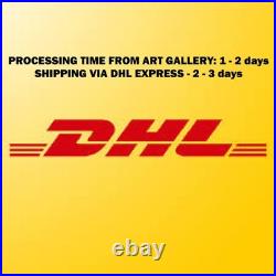 Original Stretched Canvas UV active Abstract Contemporary Painting to order