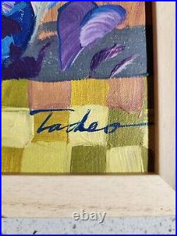 Original TADEO Acrylic Painting On Canvas Signed & Custom Framed withCOA