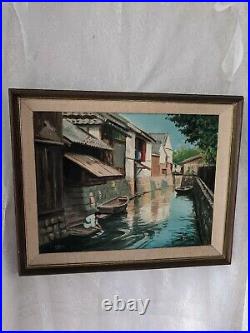 Original Vintage Oil Painting on Canvas by Hayashi Nobuo