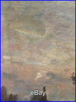 Original Walter Shirlaw Oil On Canvas Painting. Man On Horseback. Signed