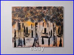 Original abstract Impressionism acrylic painting on canvas