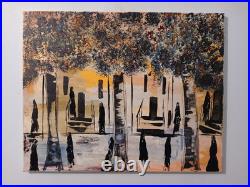 Original abstract Impressionism acrylic painting on canvas