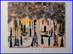 Original abstract Impressionism acrylic painting on canvas