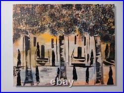 Original abstract Impressionism acrylic painting on canvas