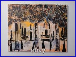 Original abstract Impressionism acrylic painting on canvas