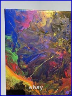 Original abstract acrylic painting on canvas 14x18 OOAK