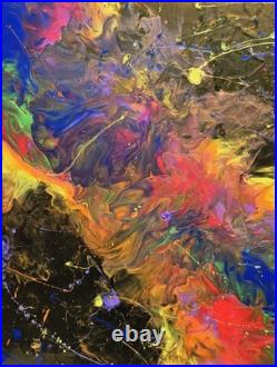 Original abstract acrylic painting on canvas 14x18 OOAK