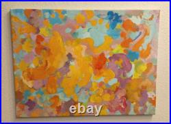 Original abstract acrylic painting on canvas One of a kind Hen on a hot plate