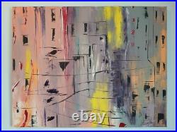 Original abstract acrylic painting on canvas Porque Gris