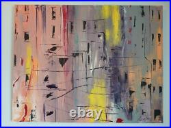 Original abstract acrylic painting on canvas Porque Gris