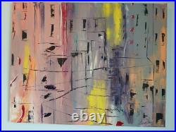 Original abstract acrylic painting on canvas Porque Gris
