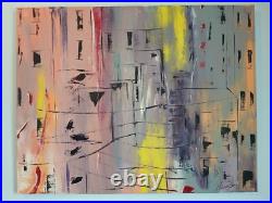 Original abstract acrylic painting on canvas Porque Gris